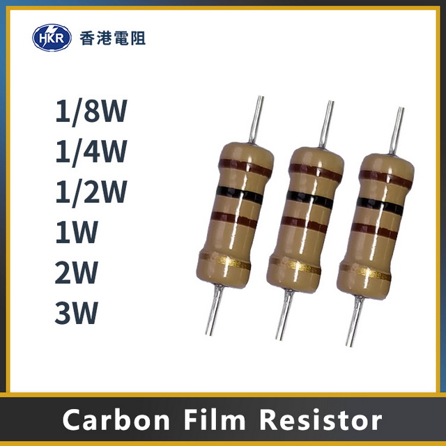 1% Resistor fixo de filme de carbono de alta potência soldado